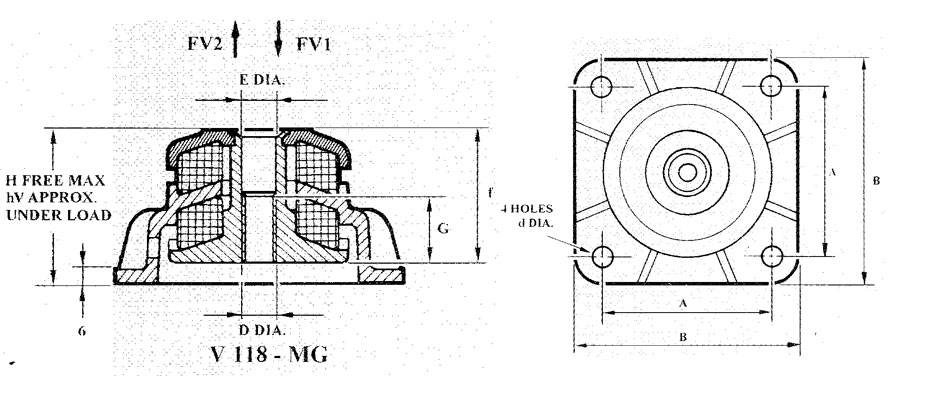 V118-MG V318全金属隔振器