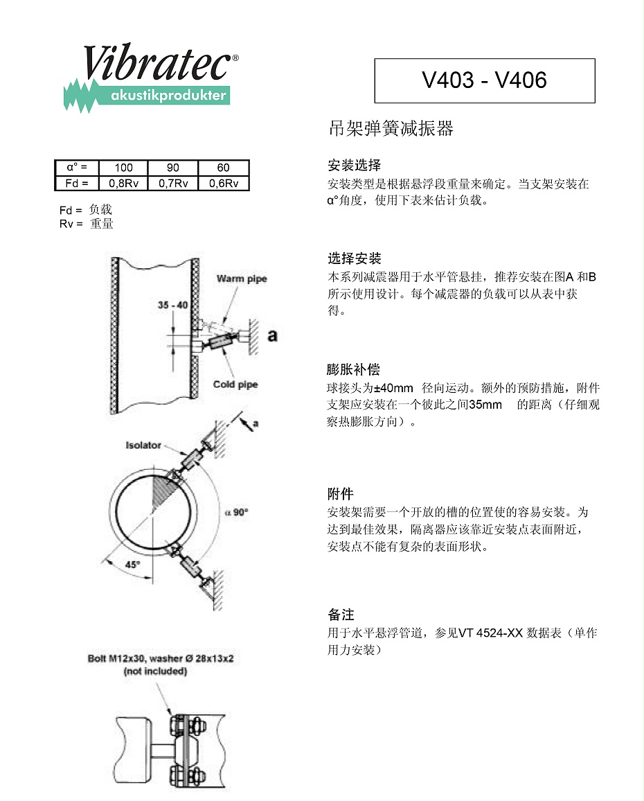 V403 - V406吊架弹簧减振器