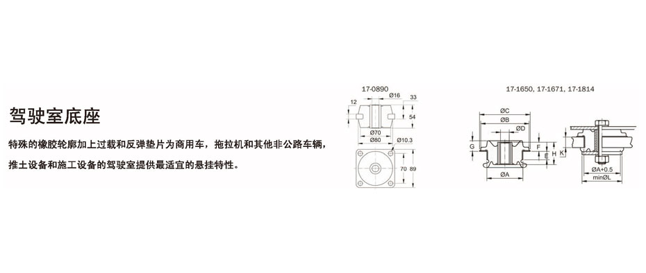 驾驶室底座减振器