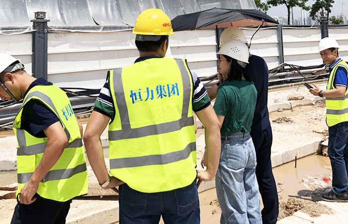 恒力集团苏州湾中心机房浮筑地台施工选用金诺橡胶减振器案例！